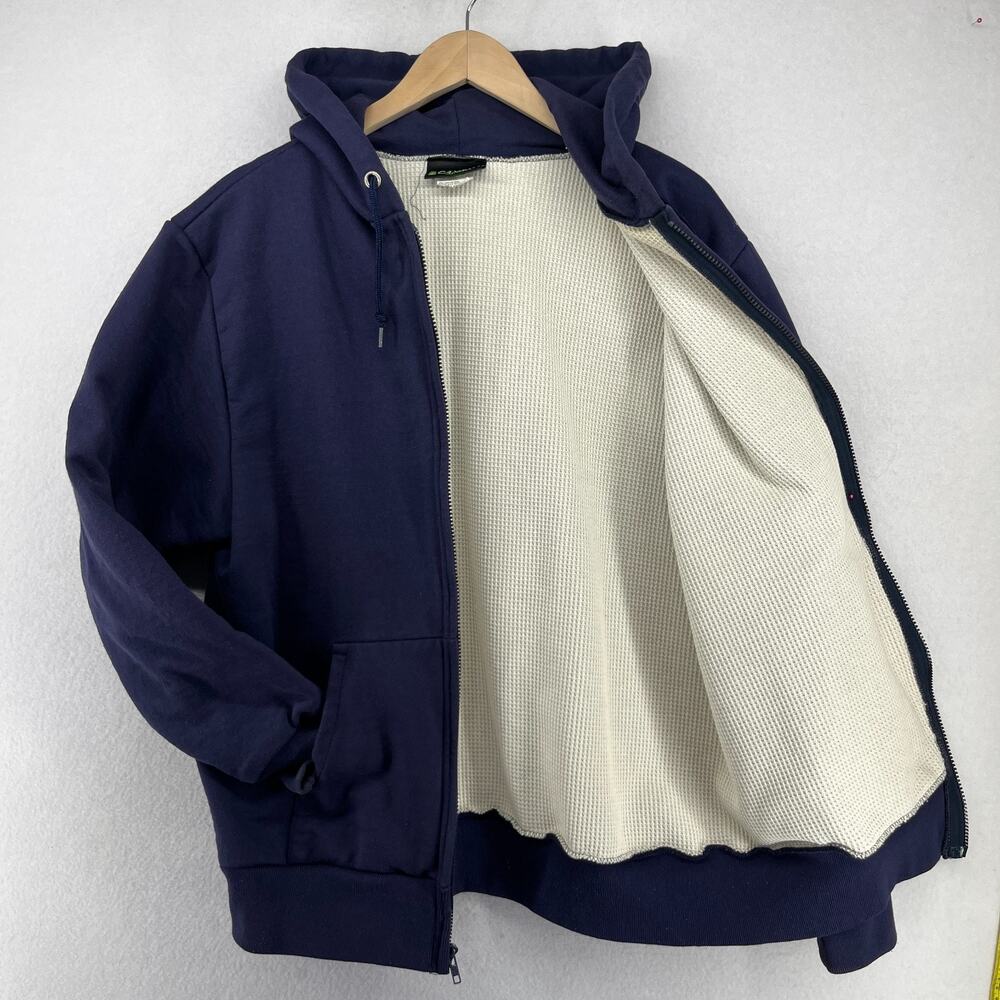 CAMBER Hoodie Men 2XL Thermal Lined Full Zip Sweatshirt Heavyweight USA VTG Blue